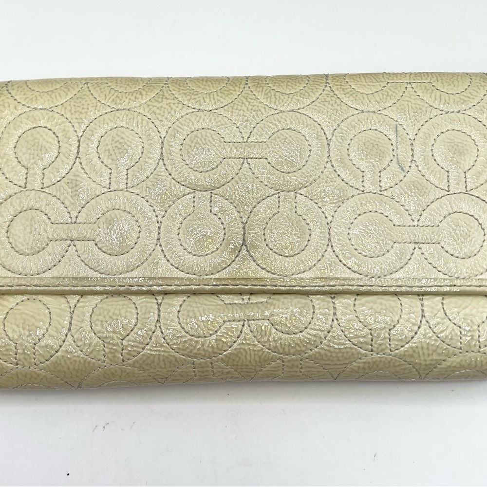 Coach Cream Embossed Wallet